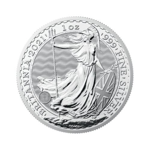 Thumbnail 1 troy ounce zilveren Britannia munt voorkant