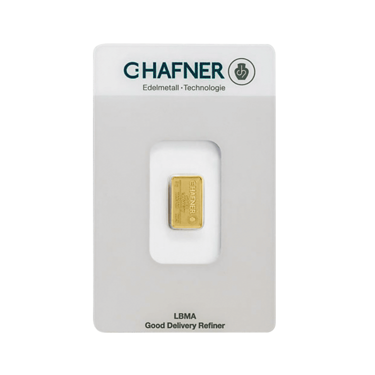 2g C. Hafner Gold Bar front