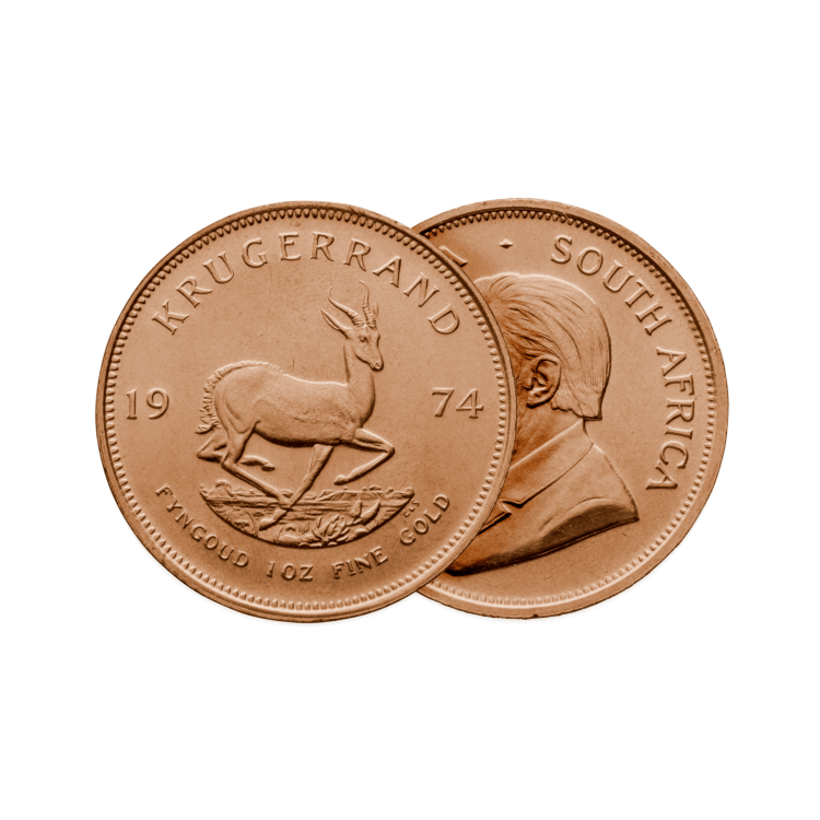 Design 1 troy ounce gold Krugerrand coin