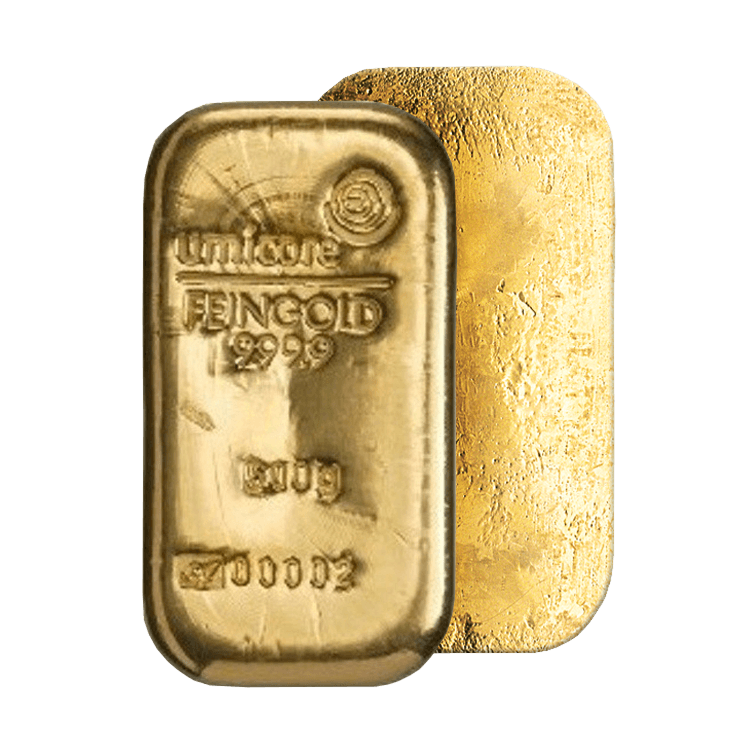 Obverse and reverse 500 gram Umicore
