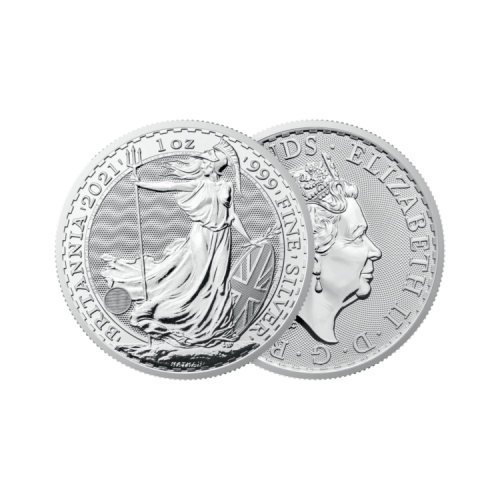 Thumbnail Ontwerp zilveren Britannia munt van 1 troy ounce