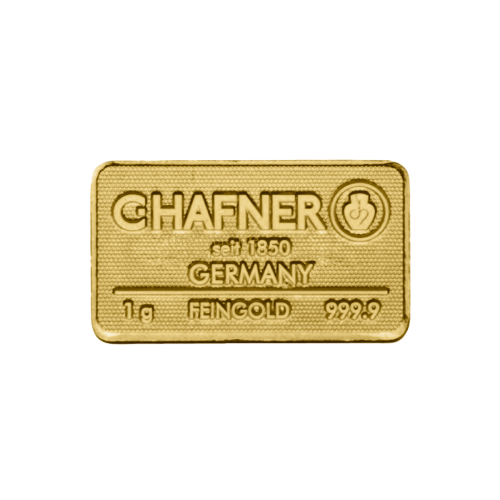Thumbnail 1g C. Hafner Gold Bar angle 1