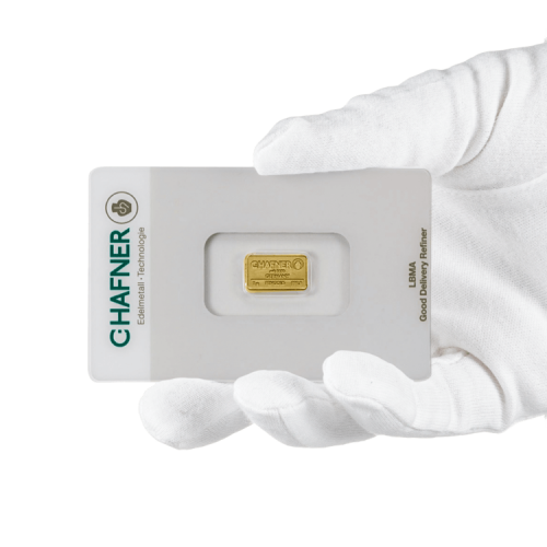 Thumbnail 1g C. Hafner Gold Bar angle 2