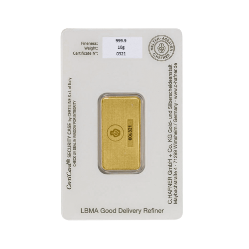 Thumbnail Reverse C. Hafner gold bar 10 grams