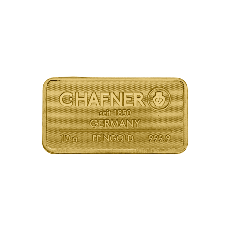 10 gram C. Hafner gold bar
