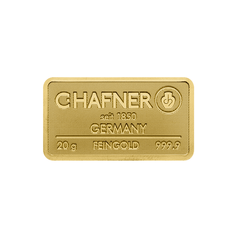 Gold bar 20 gram C.Hafner