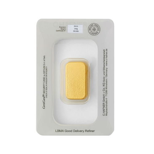 Thumbnail Reverse 250 gram C. Hafner goudbaar