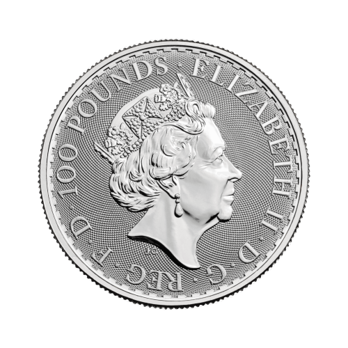 Thumbnail 1 troy ounce platinum Britannia coin reverse