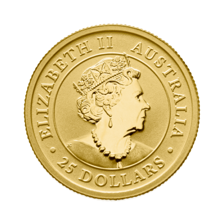 Achterzijde 1/4 troy ounce gouden Kangaroo munt