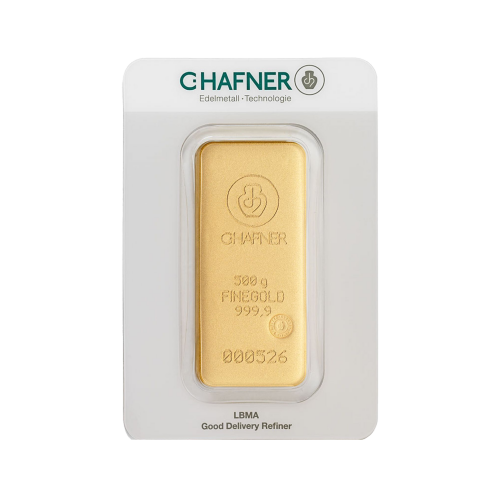 Thumbnail C. Hafner gold bar 500 grams with certificate