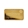2,5g Umicore Gold Bar Mixed Years front