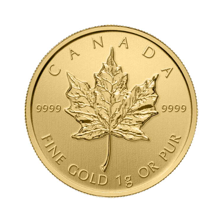 25g Maple Leaf Gold Coin Mixed Years back
