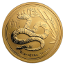 1 oz Lunar Gold Coin 2013 front