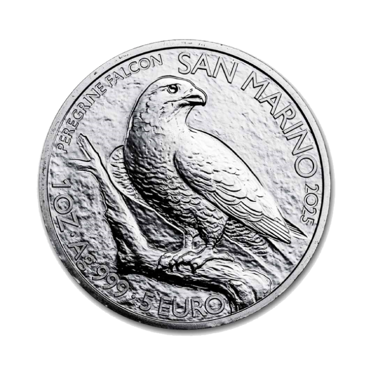 1 troy ounce zilveren San Marino Peregrine Falcon