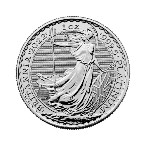 Thumbnail 1 troy ounce platinum Britannia coin obverse