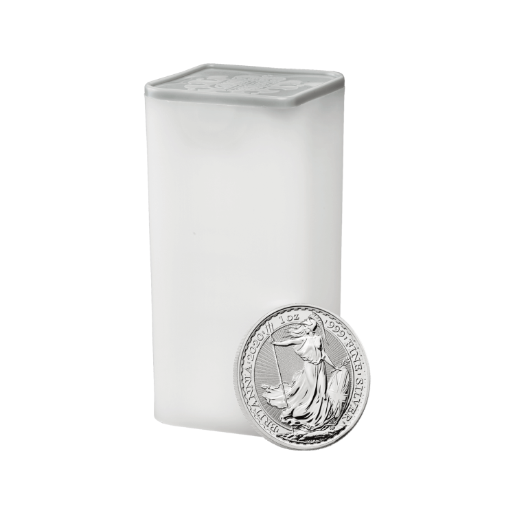 1 oz zilveren Britannia tube