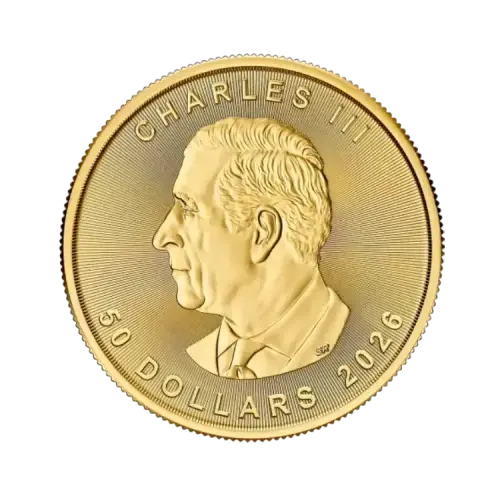 Thumbnail Achterkant 1 troy ounce gouden Maple Leaf 2025