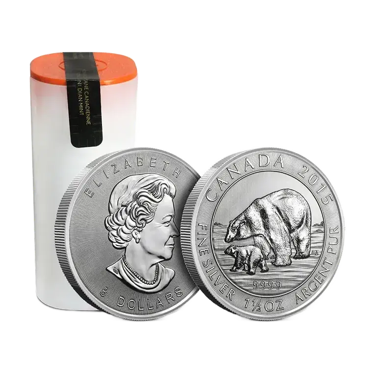 tube 1,5 oz zilveren munt