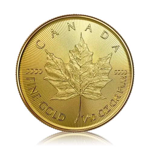 Thumbnail 1/10 troy ounce goud Maple Leaf