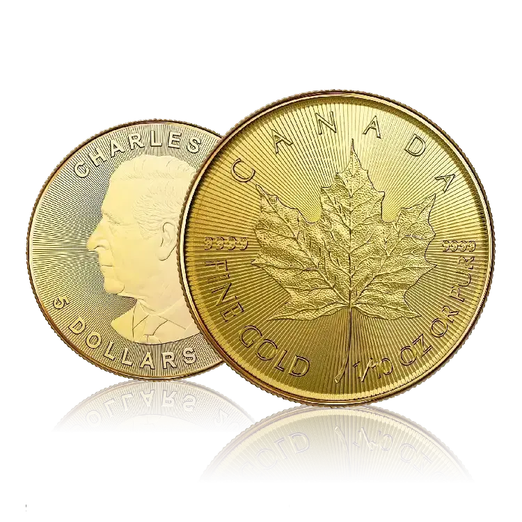 1/10 oz Maple Leaf Gouden Munt 2026 perspectief 1