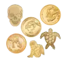 Moneda de oro 0,5 gramos – varios productores front