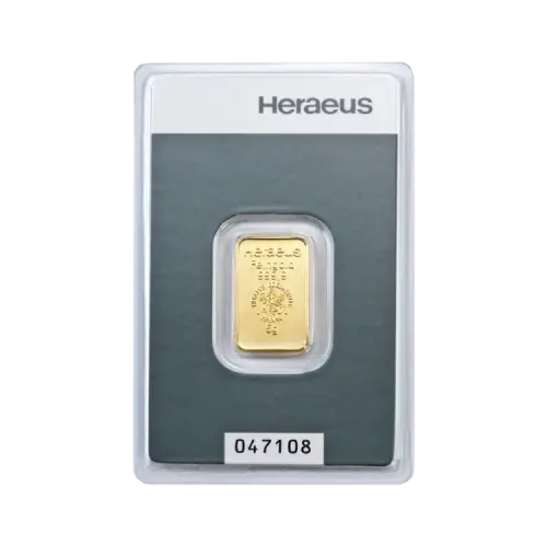 Thumbnail 5g Heraeus Goudbaar Divers voorkant